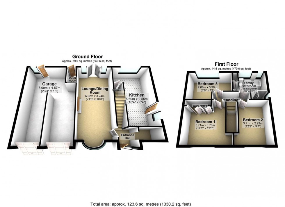 Floorplan for Downe Close, East Cowick