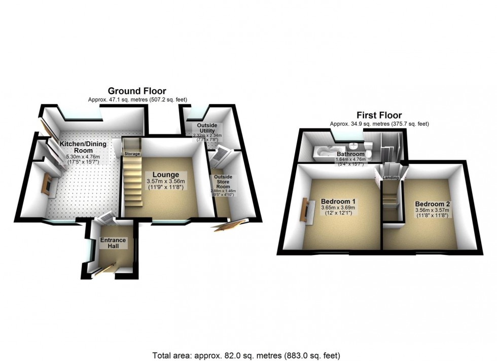 Floorplan for Mill Balk, Great Heck